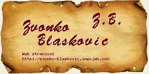 Zvonko Blašković vizit kartica